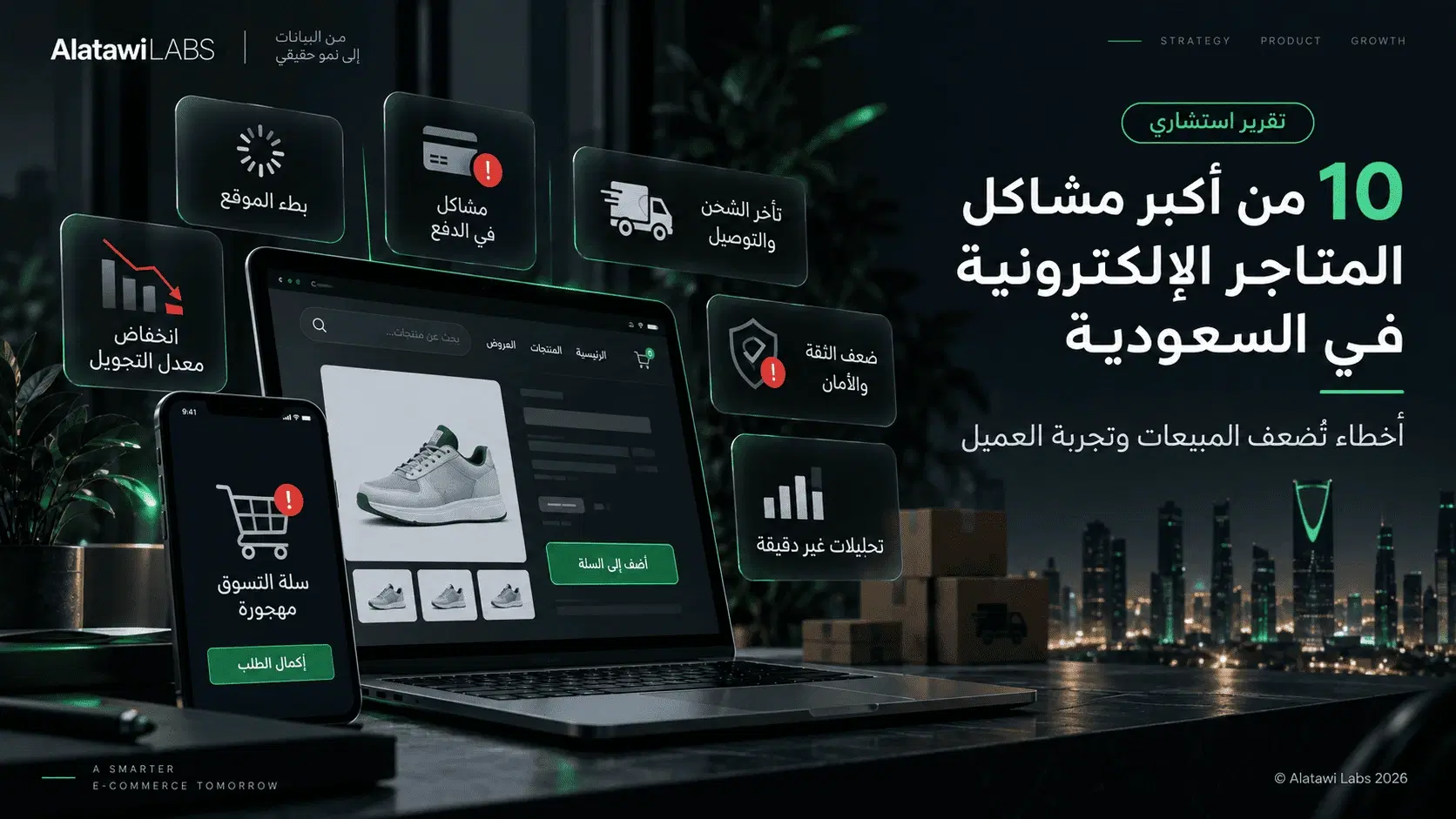 مشاكل المتاجر الإلكترونية في السعودية